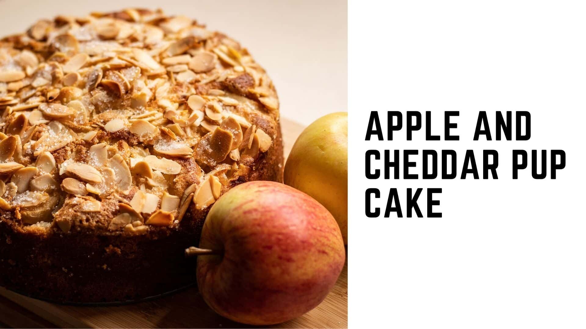 Apple and cheddar pup cake